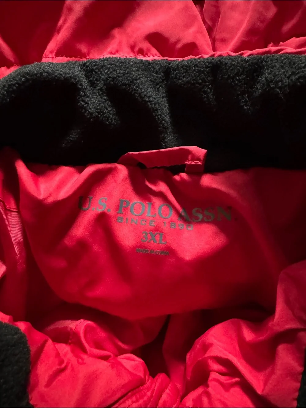 U.S. Polo Assn. Red Quilted Puffer Vest